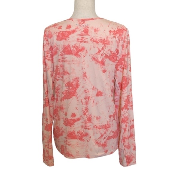 HANG TEN Women's Size XL Pink Tye Dye Long Sleeve Stretchy Sun Tee - Picture 3 of 11